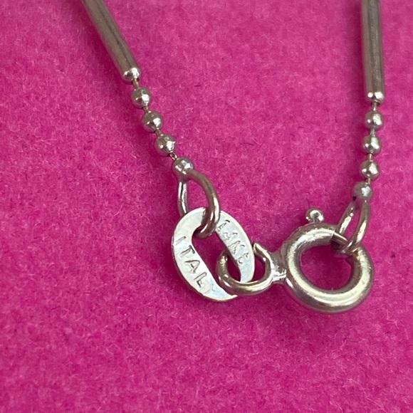 14K WHITE GOLD bracelet VINTAGE Made in Italy REAL GOLD - Picture 6 of 12